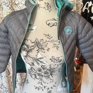 ZeroXposur Women's Charcoal and Aqua Puffer Jacket